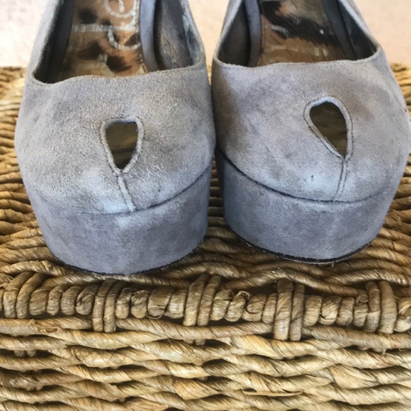 Sam Edelman - Grey Suede Platform Heel - 7.5 - Picture 3 of 6